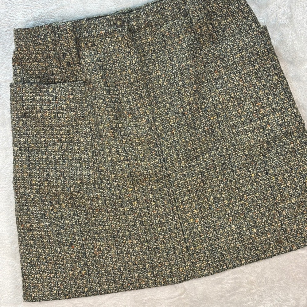 Vintage The Limited Women's Wool Tweed Skirt Career Lined Pockets Size 12